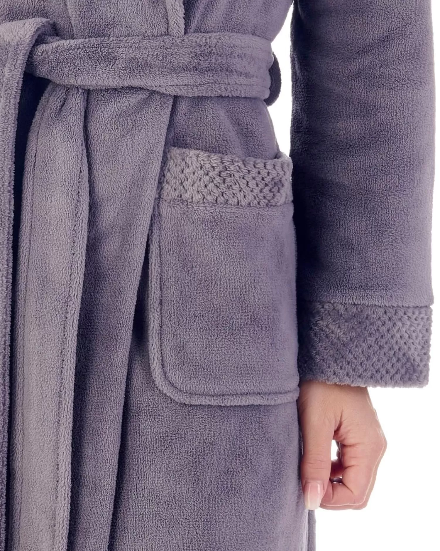 Slenderella Dressing Gowns | Mini Waffle Dressing Gown - Grey