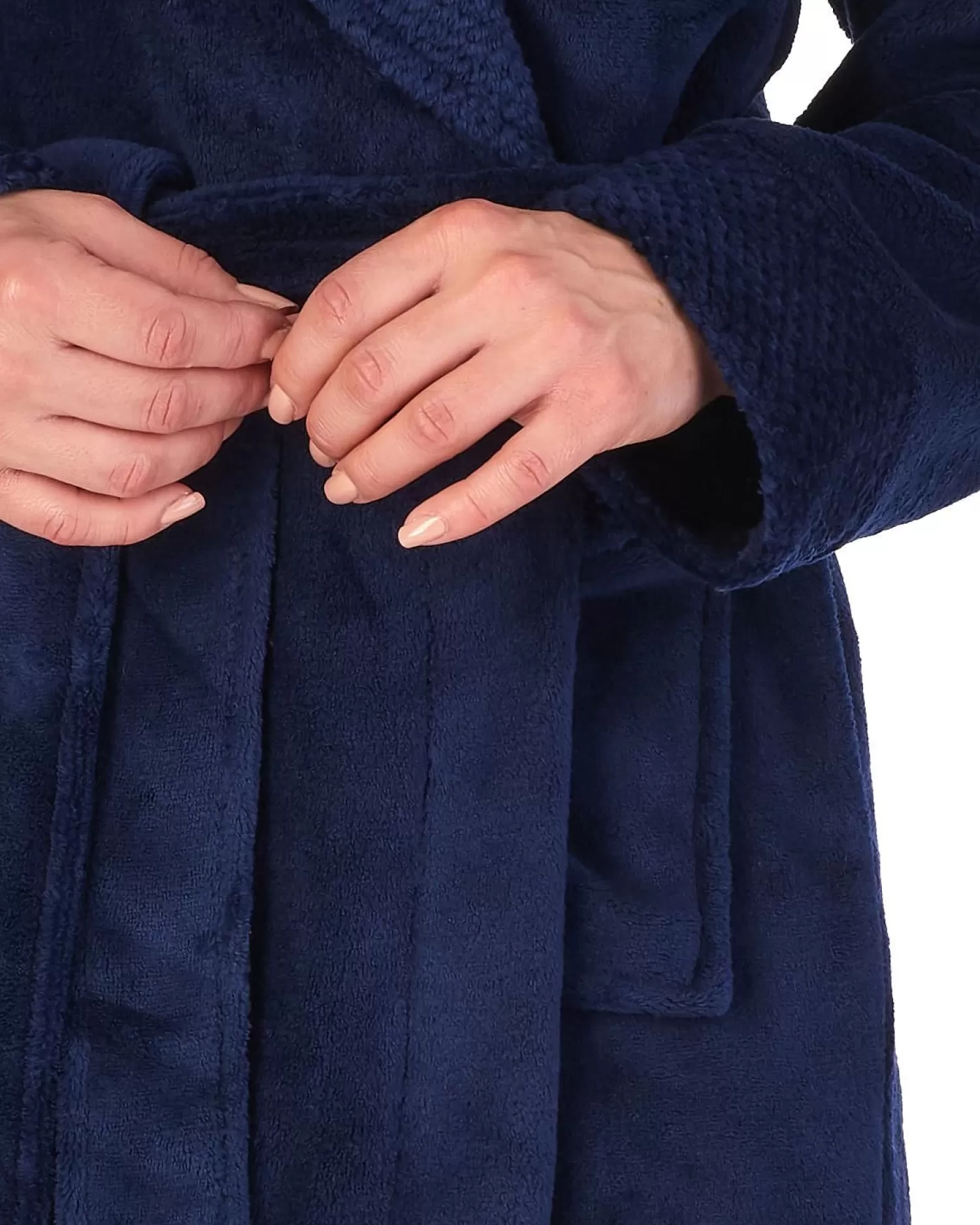 Slenderella Dressing Gowns | Mini Waffle Dressing Gown - Navy
