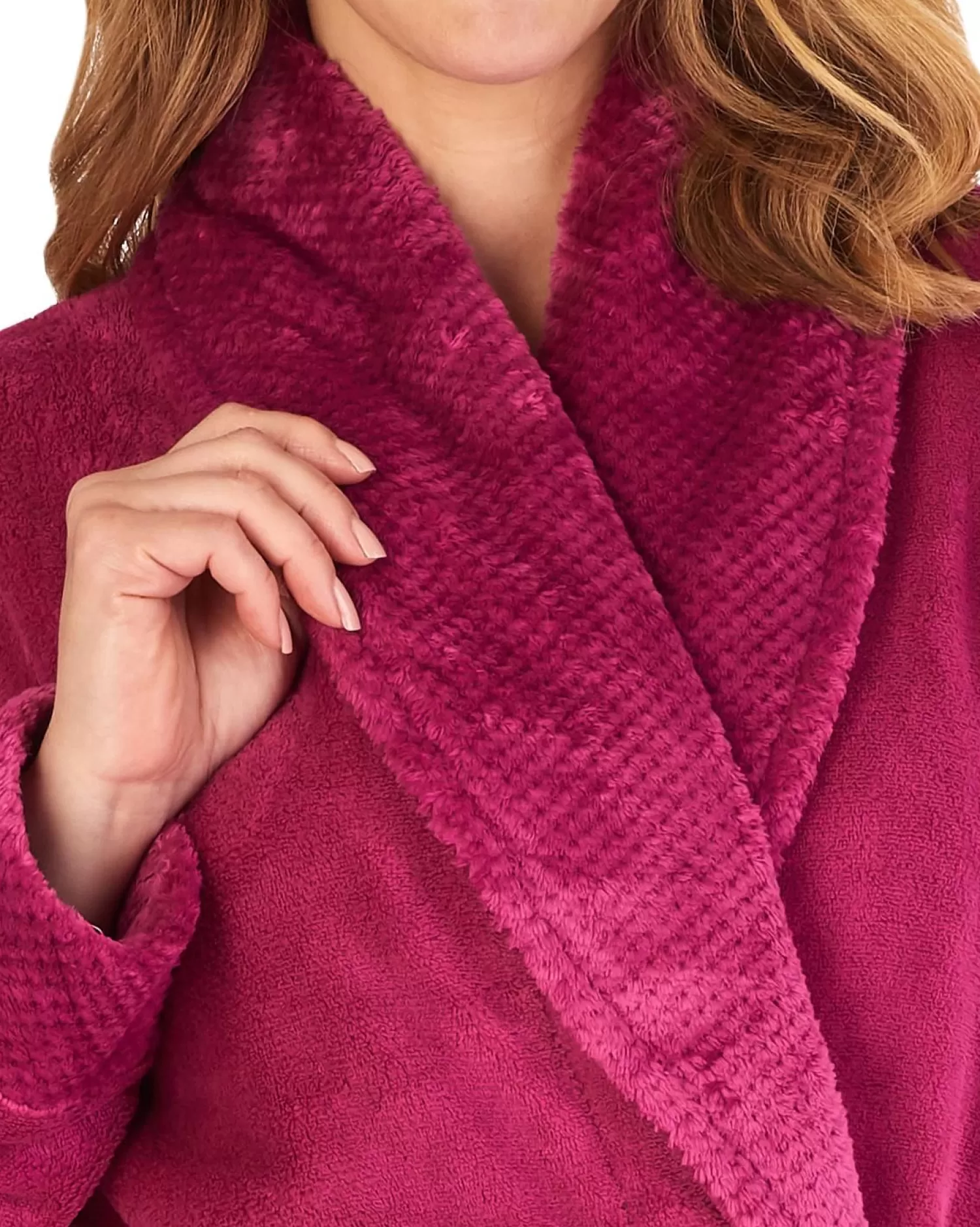 Slenderella Dressing Gowns | Mini Waffle Dressing Gown - Raspberry