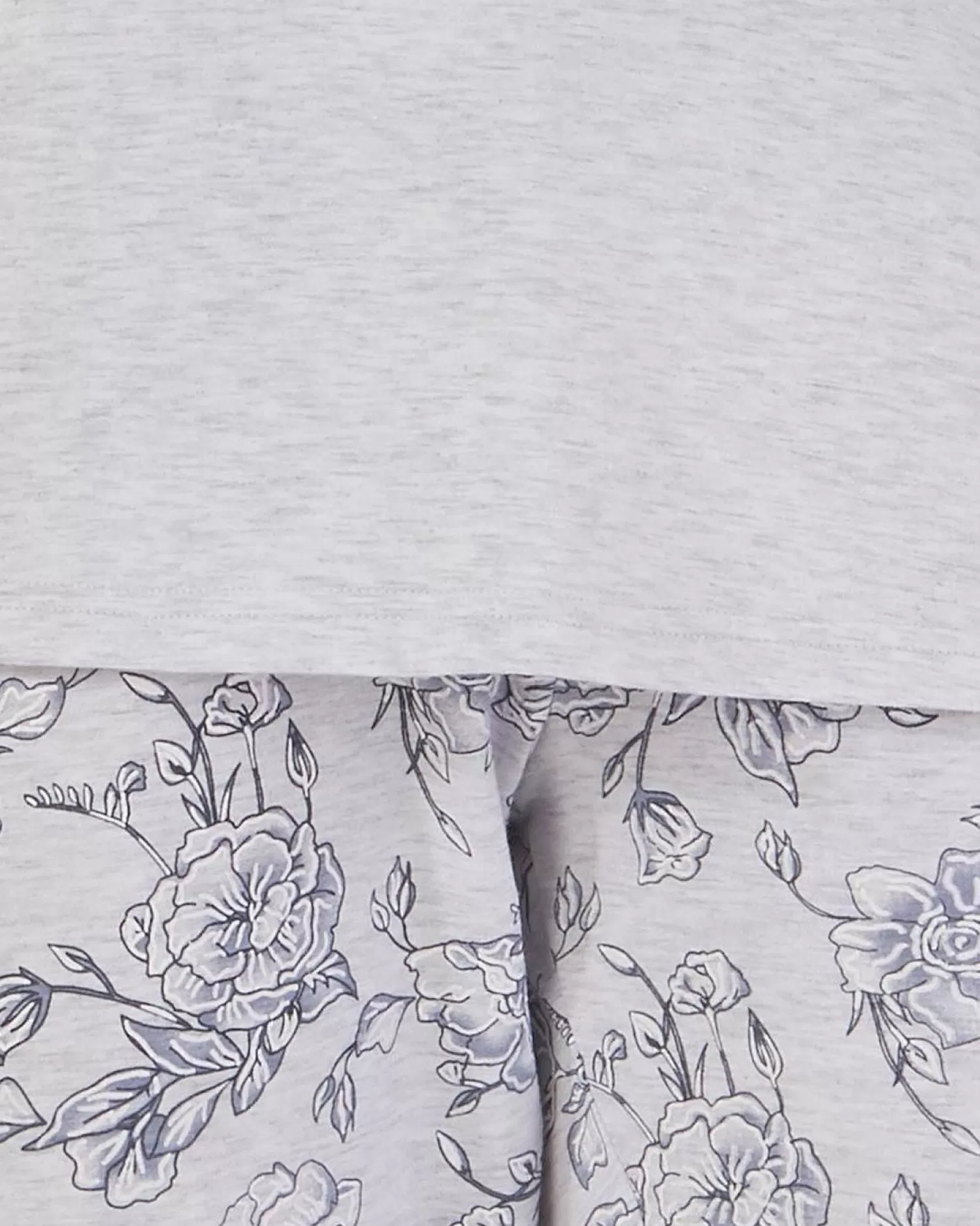 Slenderella Pyjamas | Sketch Floral Long Pyjamas - Grey