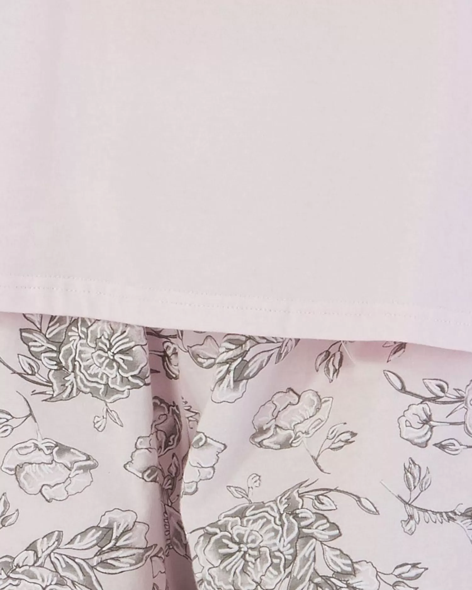 Slenderella Pyjamas | Sketch Floral Long Pyjamas - Pink