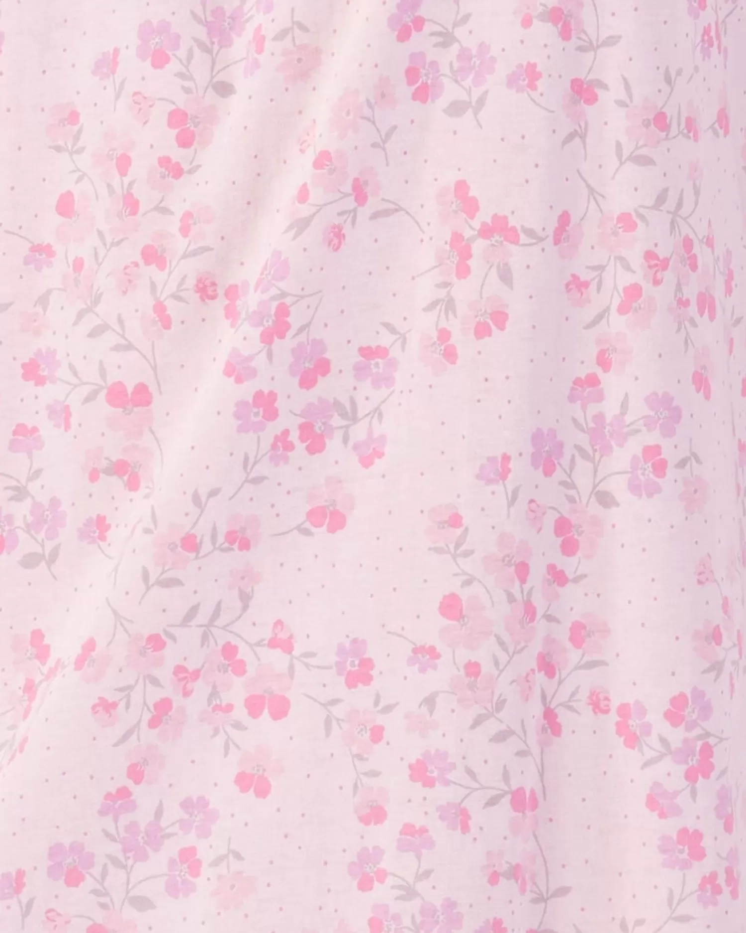 Slenderella Pyjamas | Trailing Floral Short Sleeve Jersey Pyjamas - Pink
