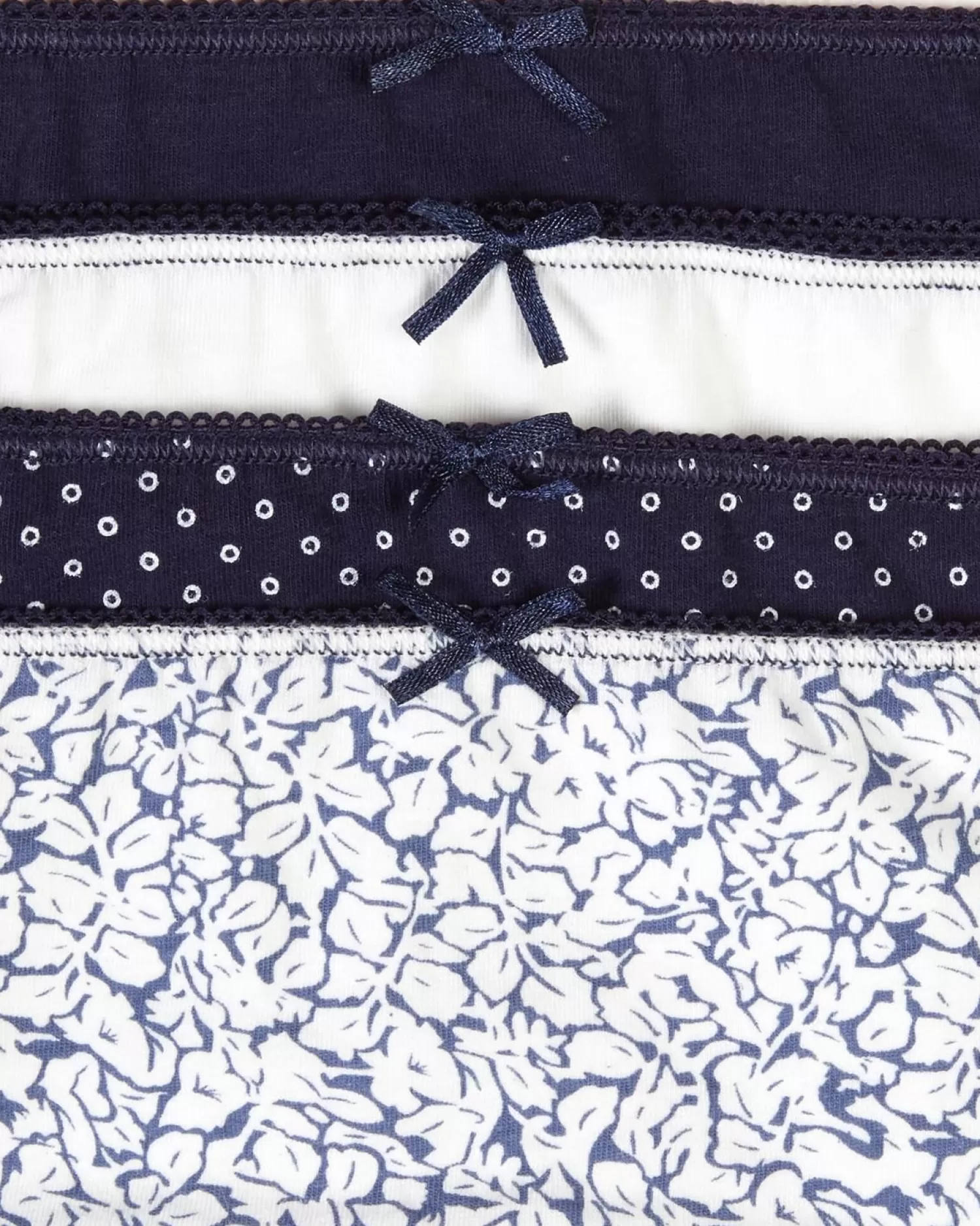Slenderella Knickers | Slenders By 4 Pack Cotton Mini Brief - Navy