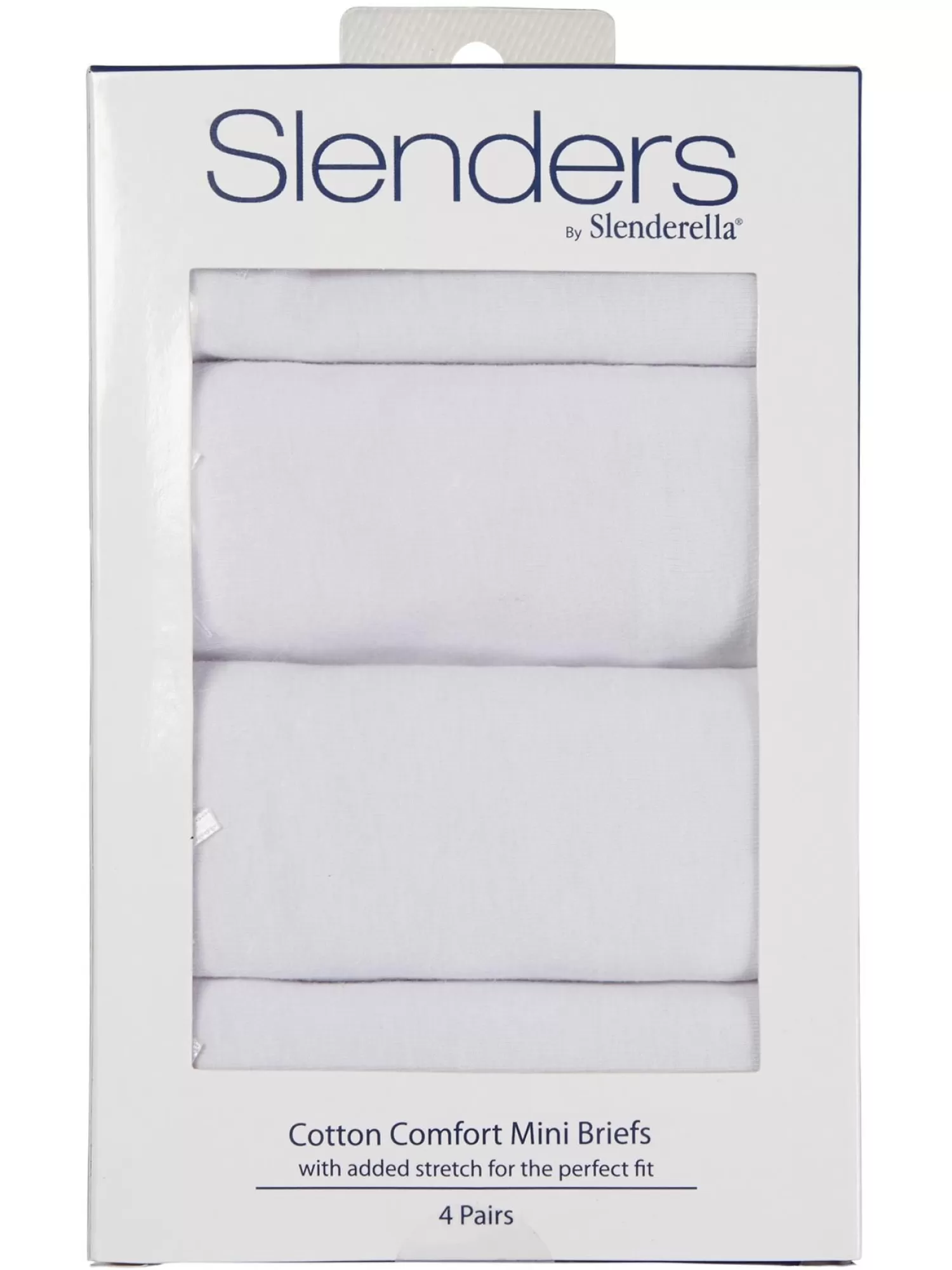 Slenderella Knickers | Slenders By 4 Pack Cotton Mini Brief - White
