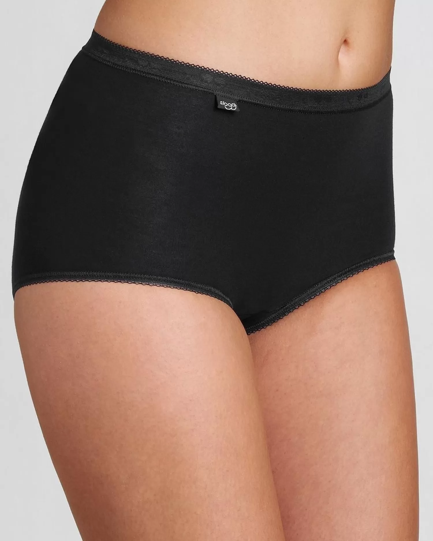 Sloggi Knickers | 4 Pack Basic+ Maxi Brief - Black