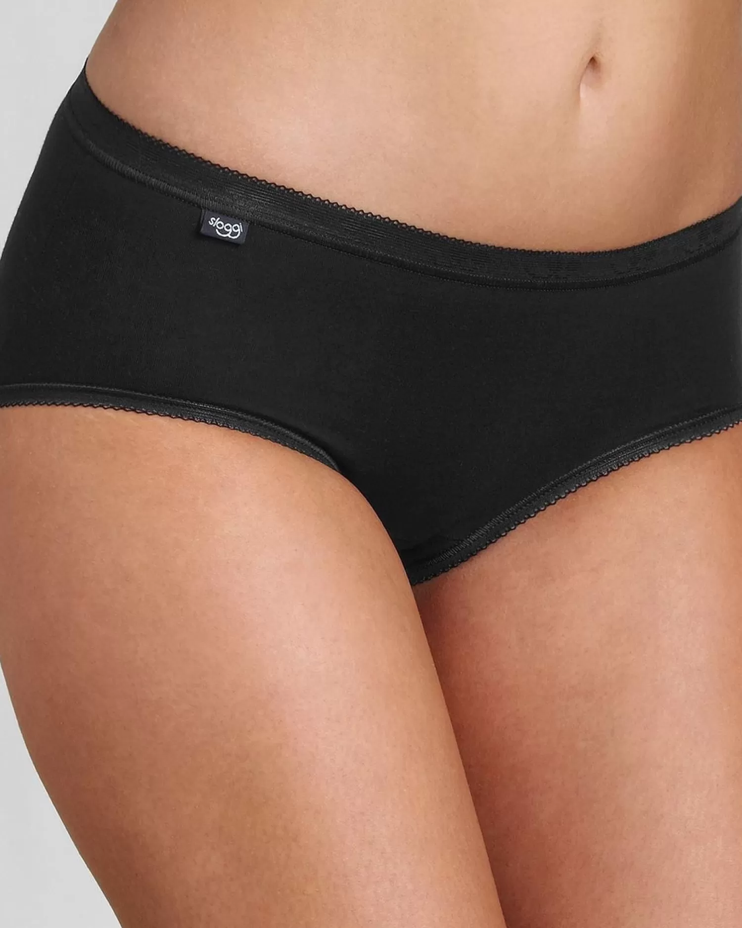 Sloggi Knickers | 4 Pack Basic+ Midi Brief - Black