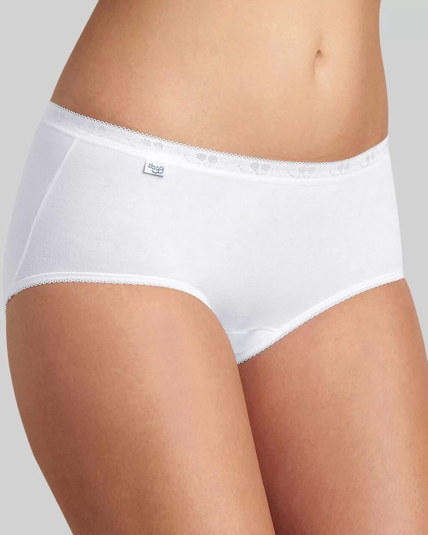 Sloggi Knickers | 4 Pack Basic+ Midi Brief - White