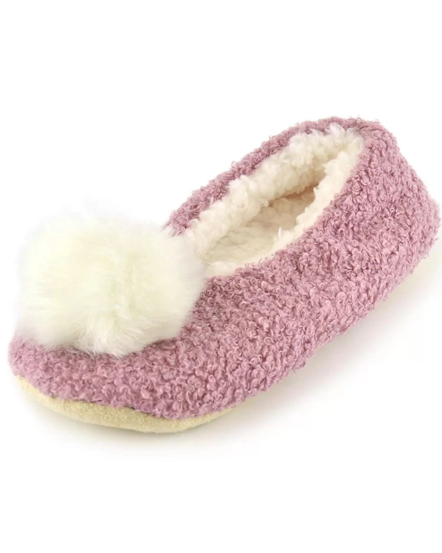 SlumberzzZ Slippers | Pom Pom Ballet Slippers - Pink