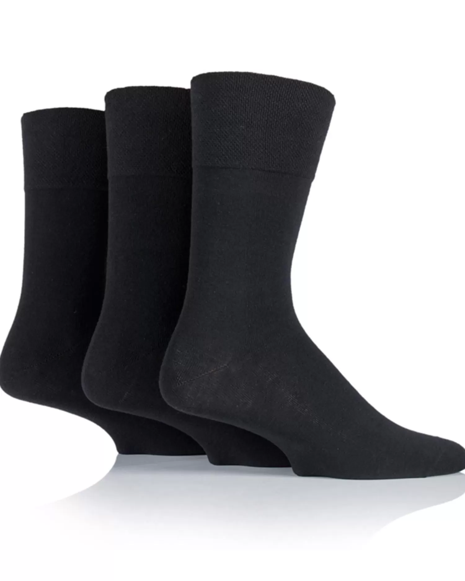 Men SockShop 6 Pairs Mens Gentle Grip Socks - Black