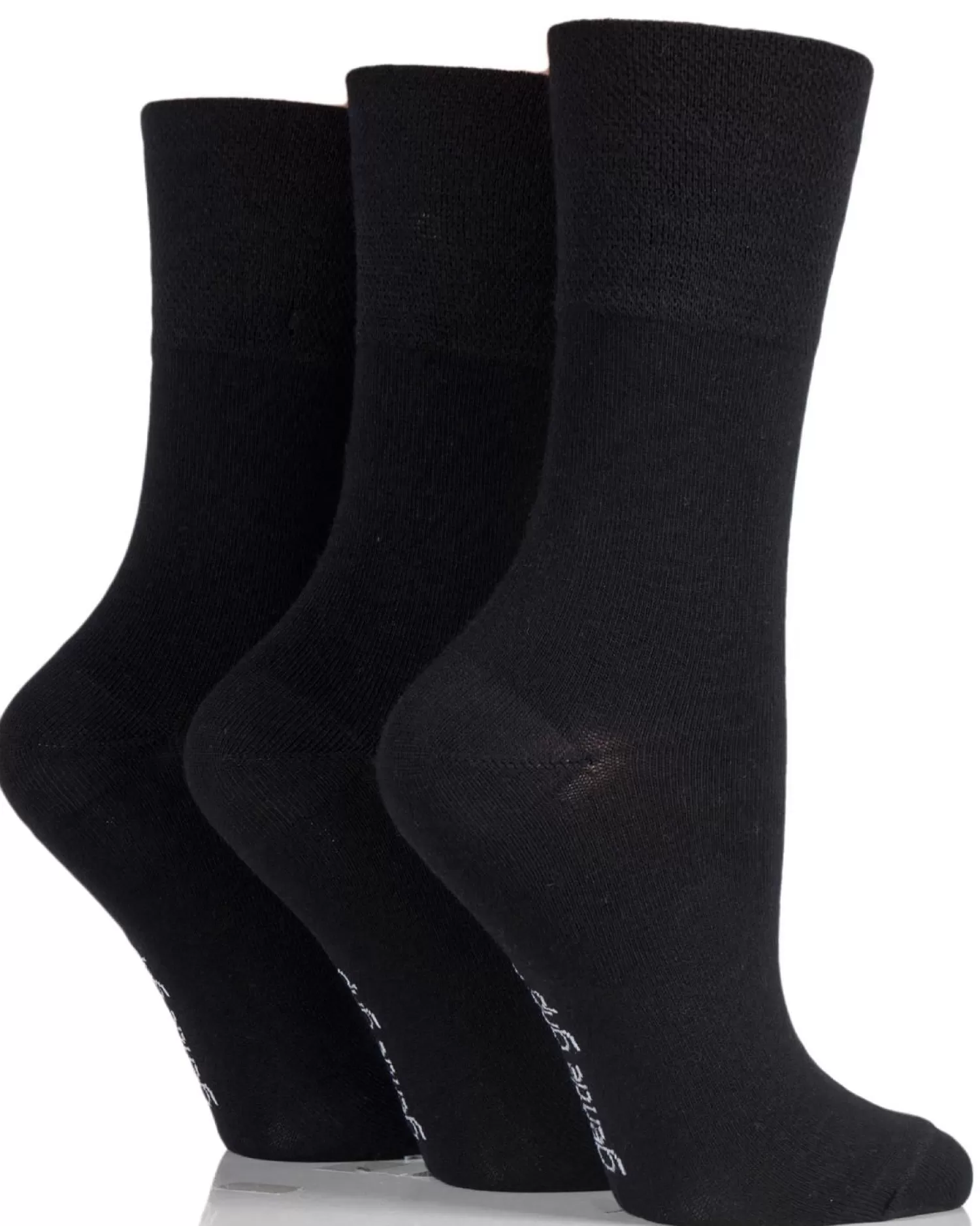 SockShop Socks | 6 Pairs Womens Gentle Grip Bamboo Socks - Black
