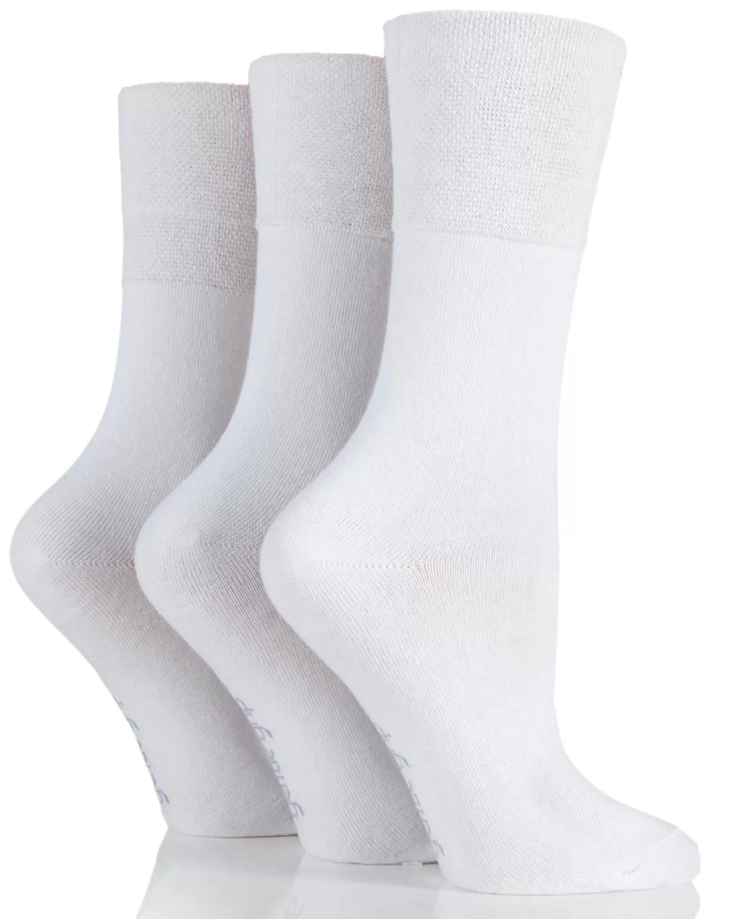 SockShop Socks | 6 Pairs Womens Gentle Grip Socks - White