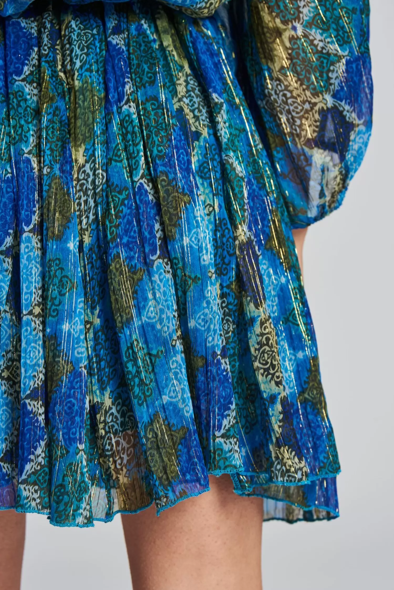 South Beach Dresses | Blue Metallic Mini Dress