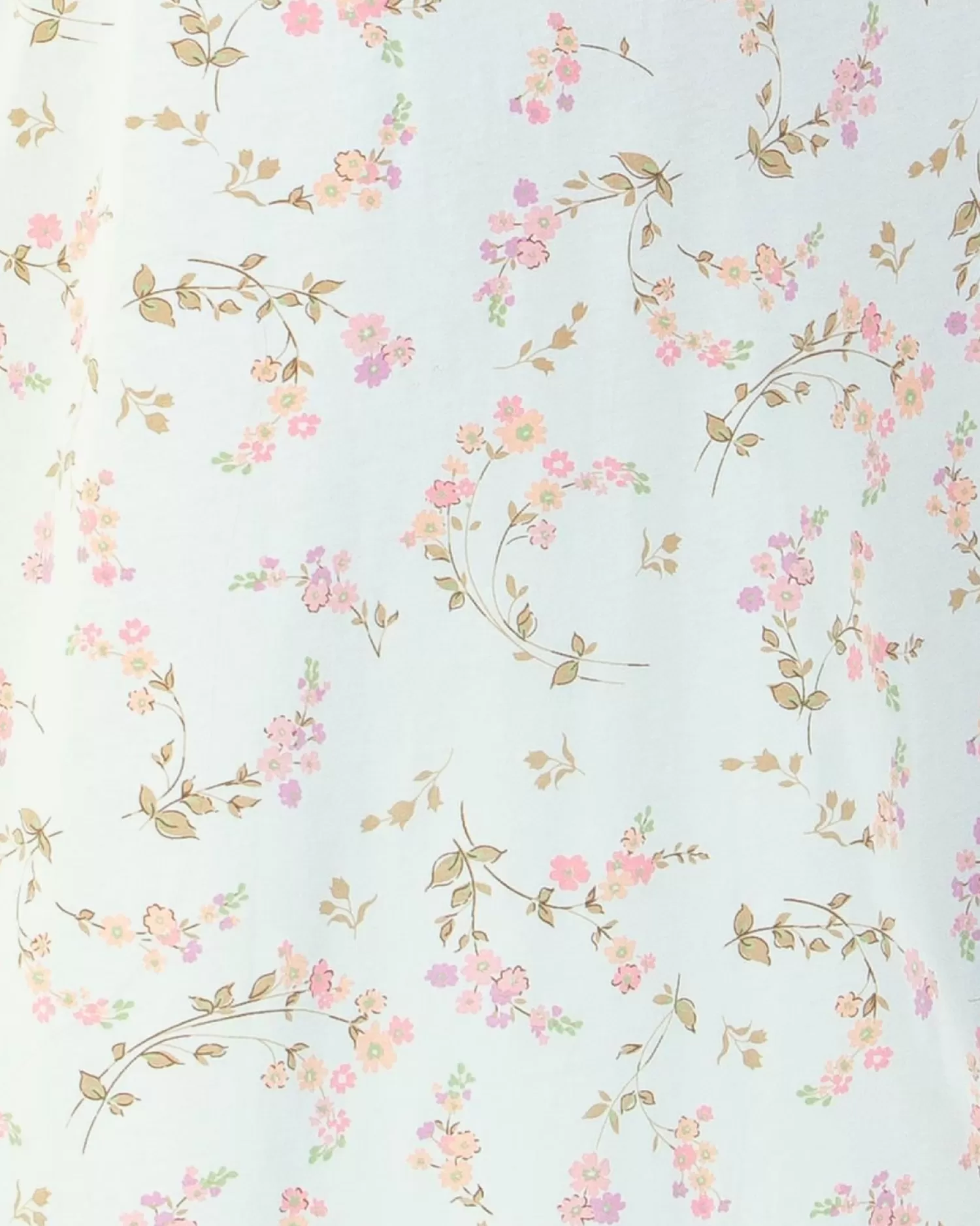 Sue Marks Nighties | Flower Spray Sleeveless Nightie - Aqua
