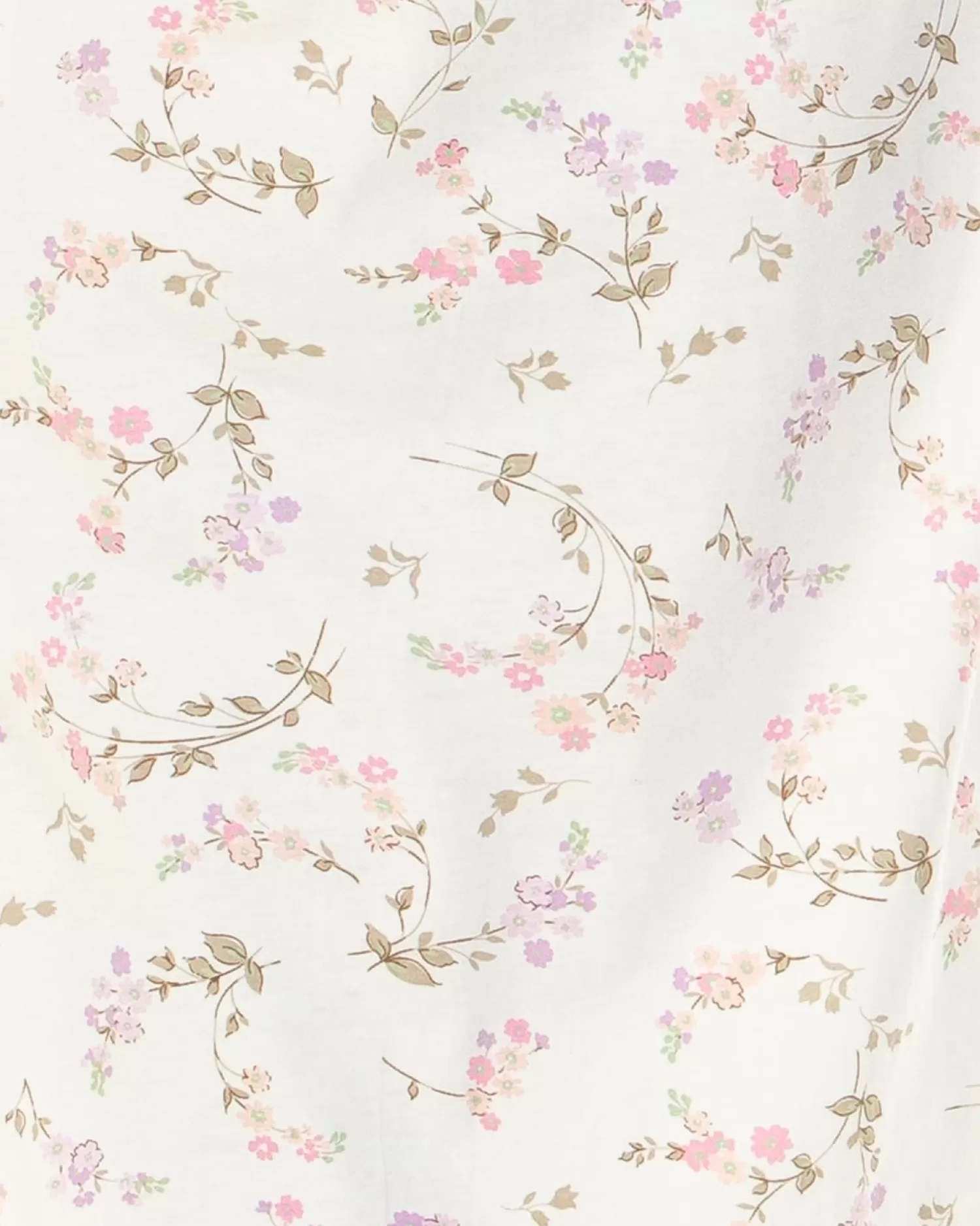 Sue Marks Nighties | Flower Spray Sleeveless Nightie - Ivory