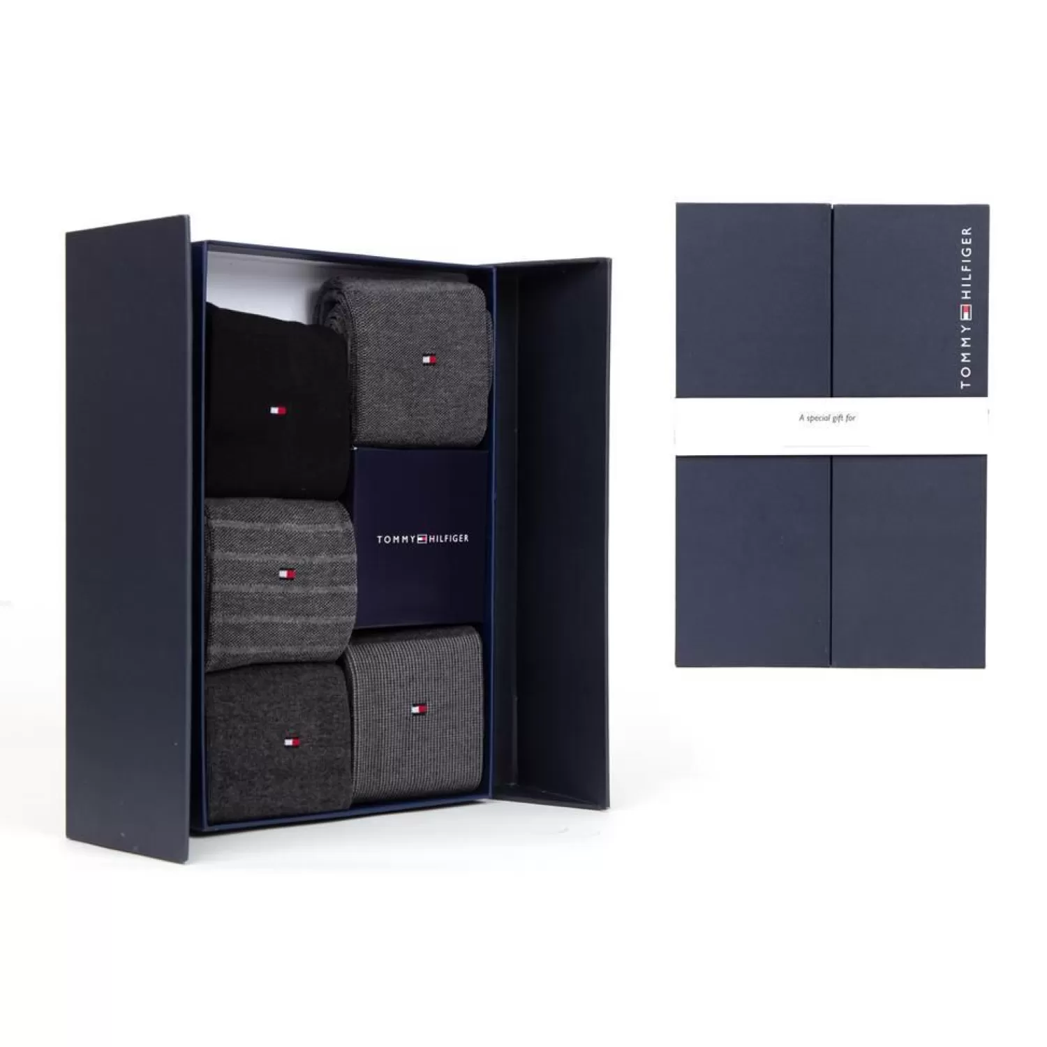 Men Tommy Hilfiger 5 Pairs Mens Socks Gift Set - Grey Melange