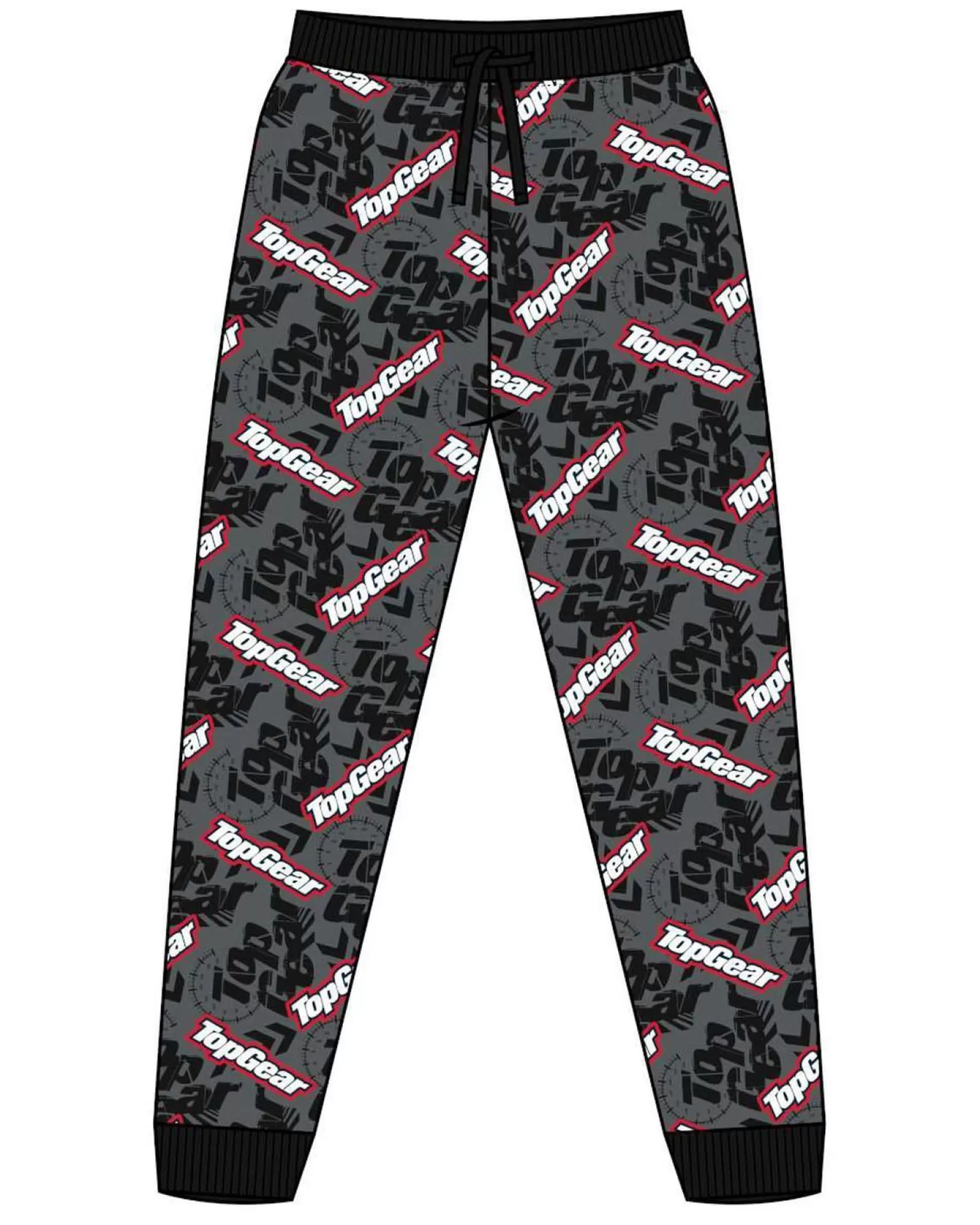 Men Top Gear Mens Grey Logo Lounge Pants