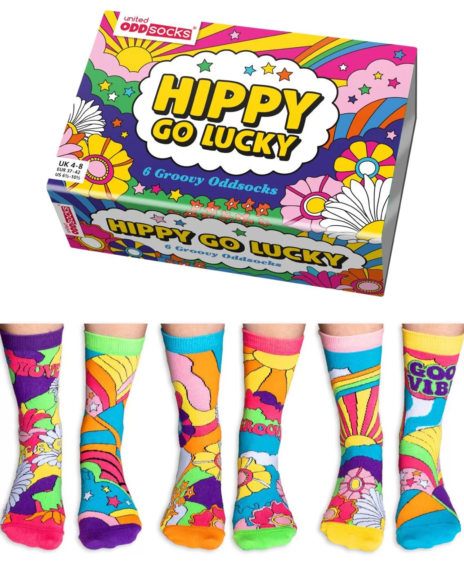 United Oddsocks Socks | Hippy Go Lucky Socks Gift Box