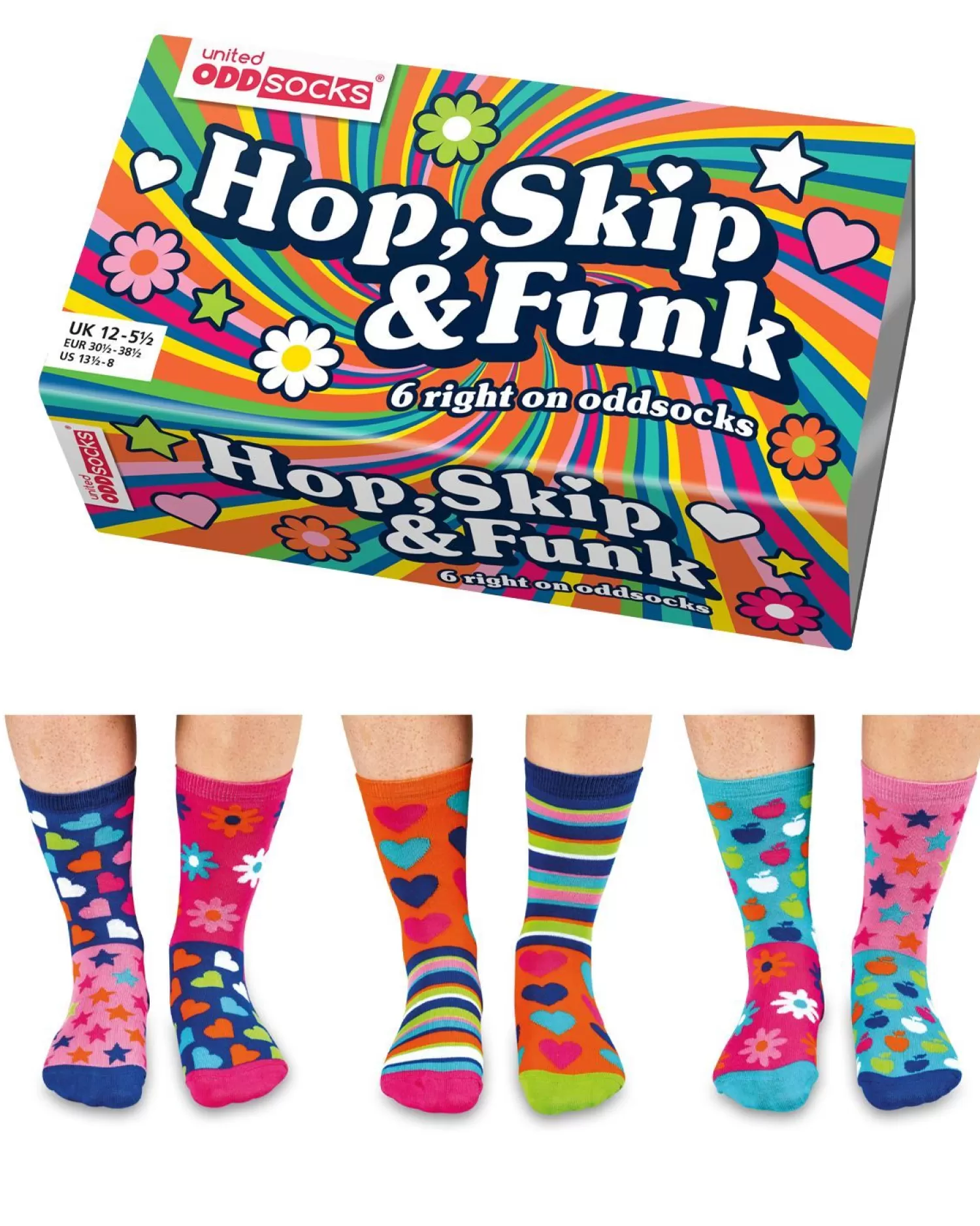 Kids United Oddsocks Kids Hop, Skip & Funk Socks Gift Box