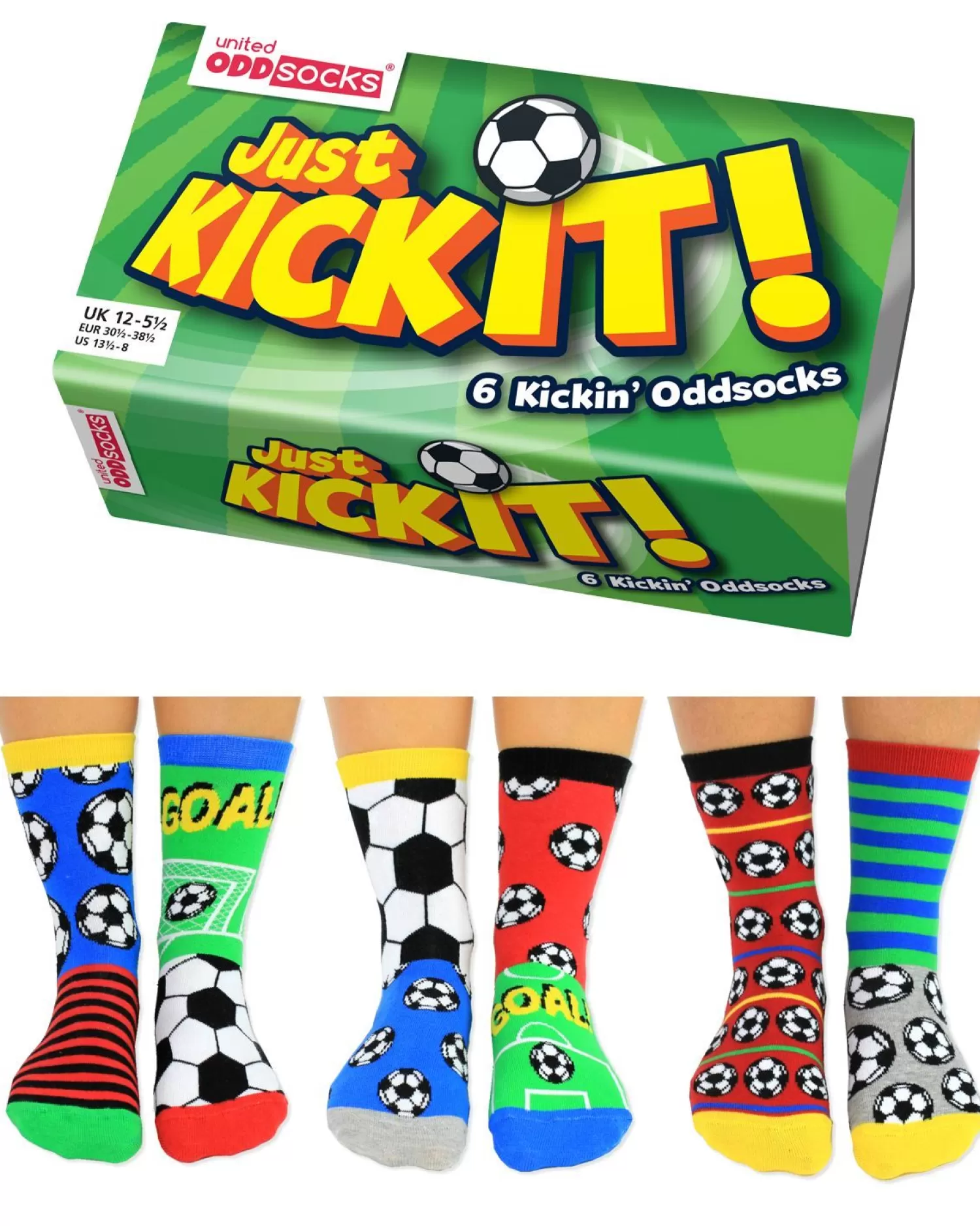 Kids United Oddsocks Kids Just Kick It Socks Gift Box