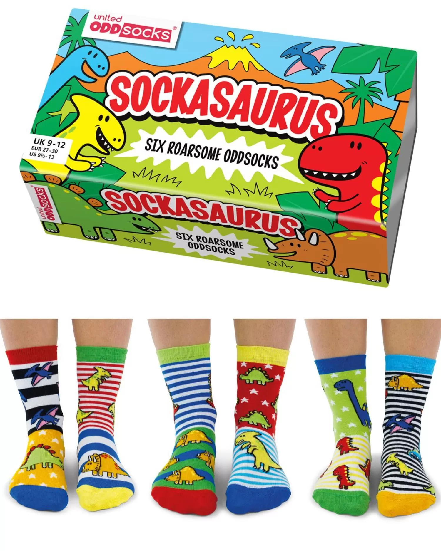 Kids United Oddsocks Kids Sockasaurus Socks Gift Box