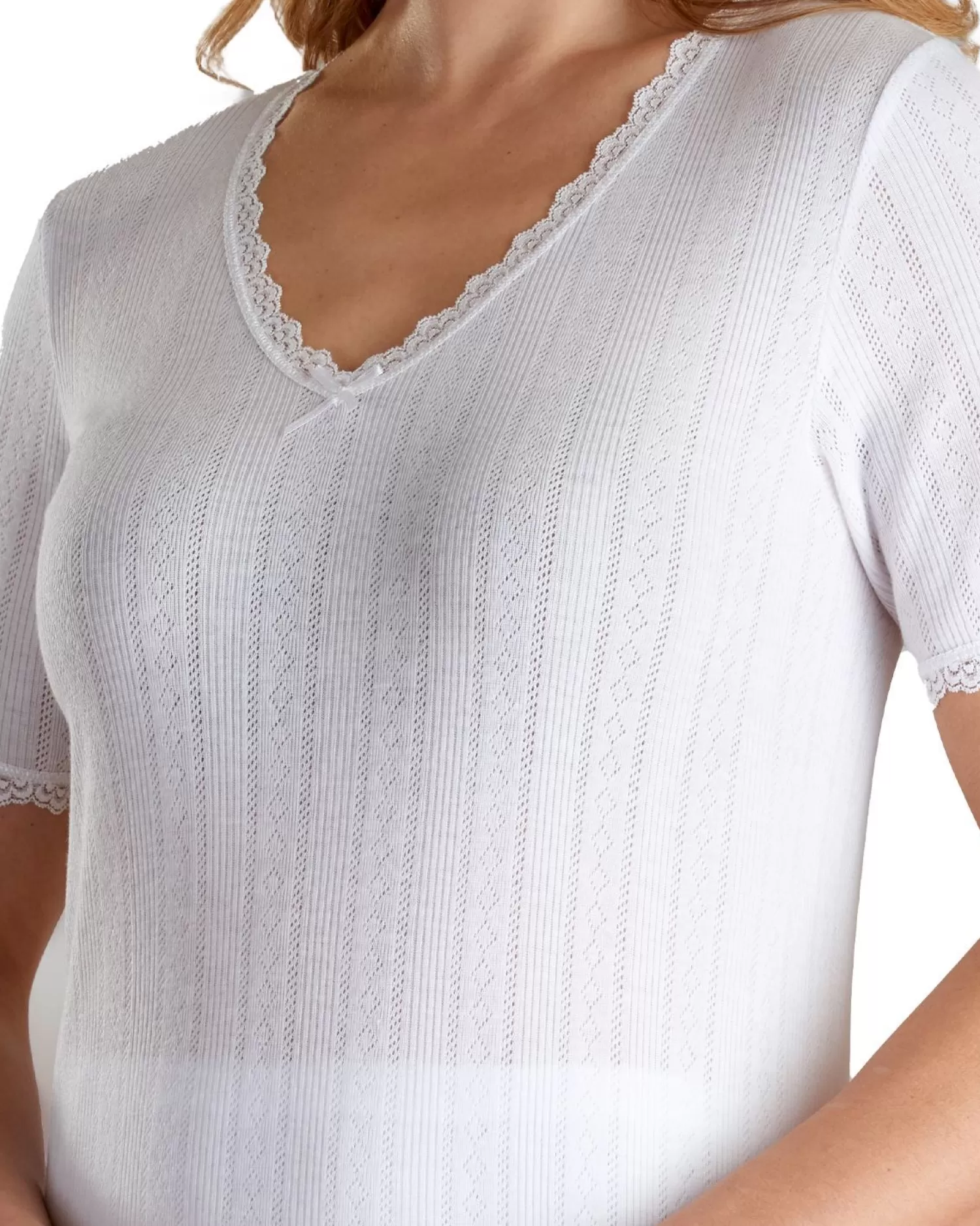 Slenderella Thermals | Vedonis By Thermal Short Sleeve Top