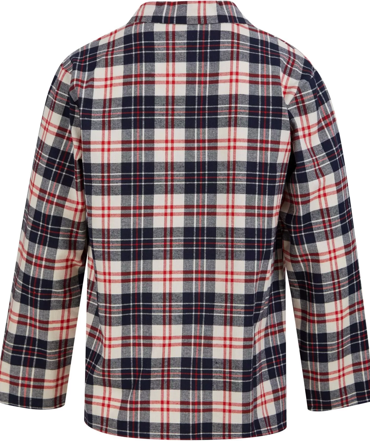 Men Walker Reid Brushed Cotton Check Tailored Pyjamas - Red