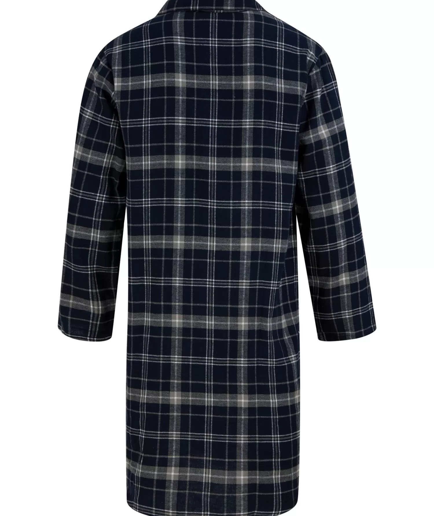 Men Walker Reid Cotton Check Button Through Nightshirt