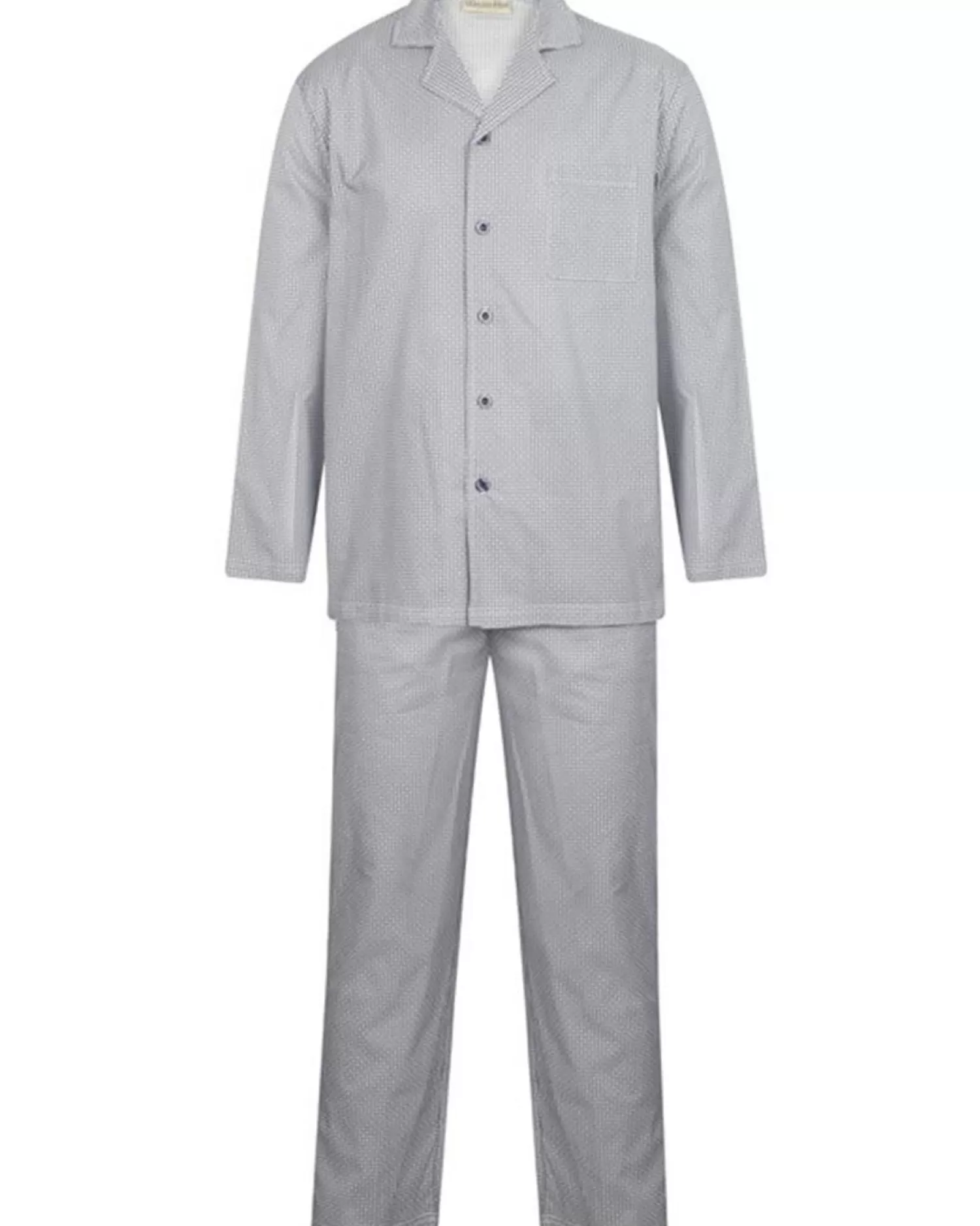 Men Walker Reid Cotton Geo Print Tailored Pyjamas - Blue