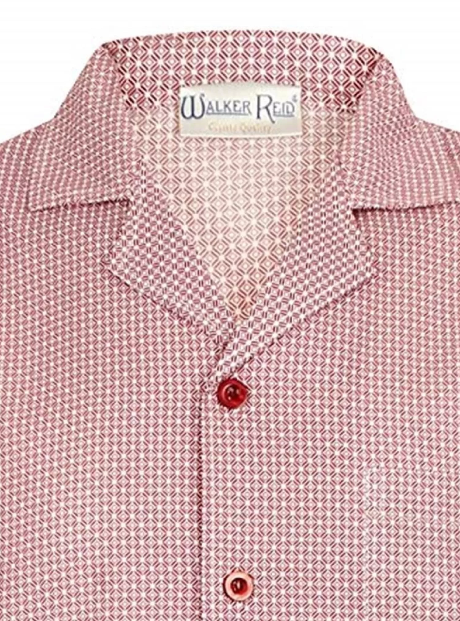 Men Walker Reid Cotton Geo Print Tailored Pyjamas - Red
