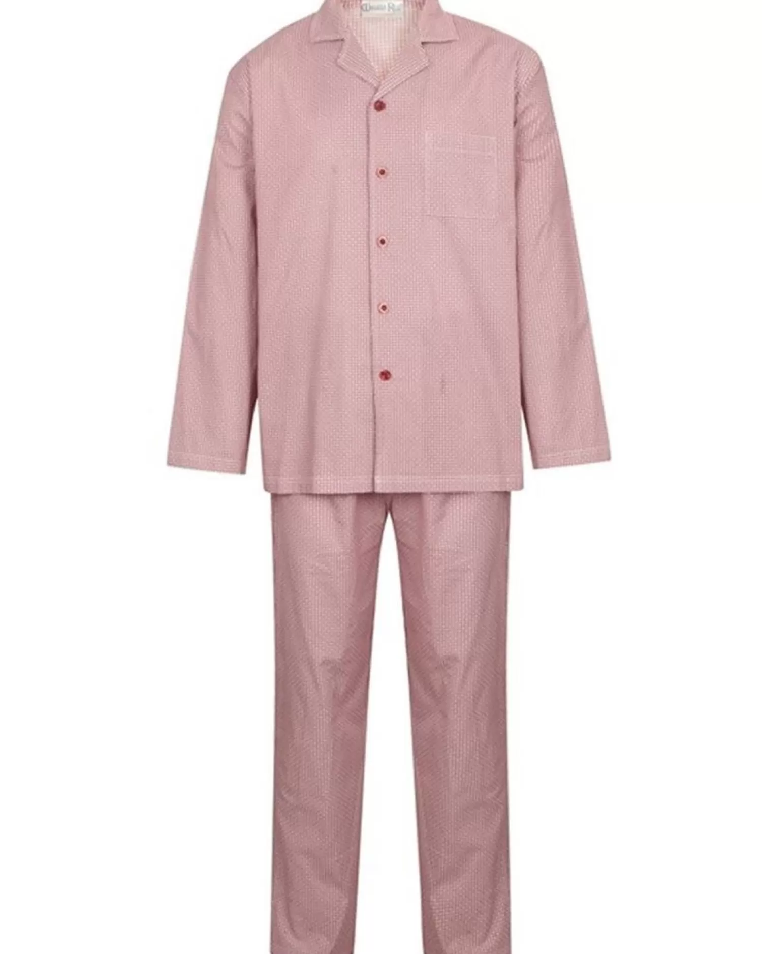 Men Walker Reid Cotton Geo Print Tailored Pyjamas - Red