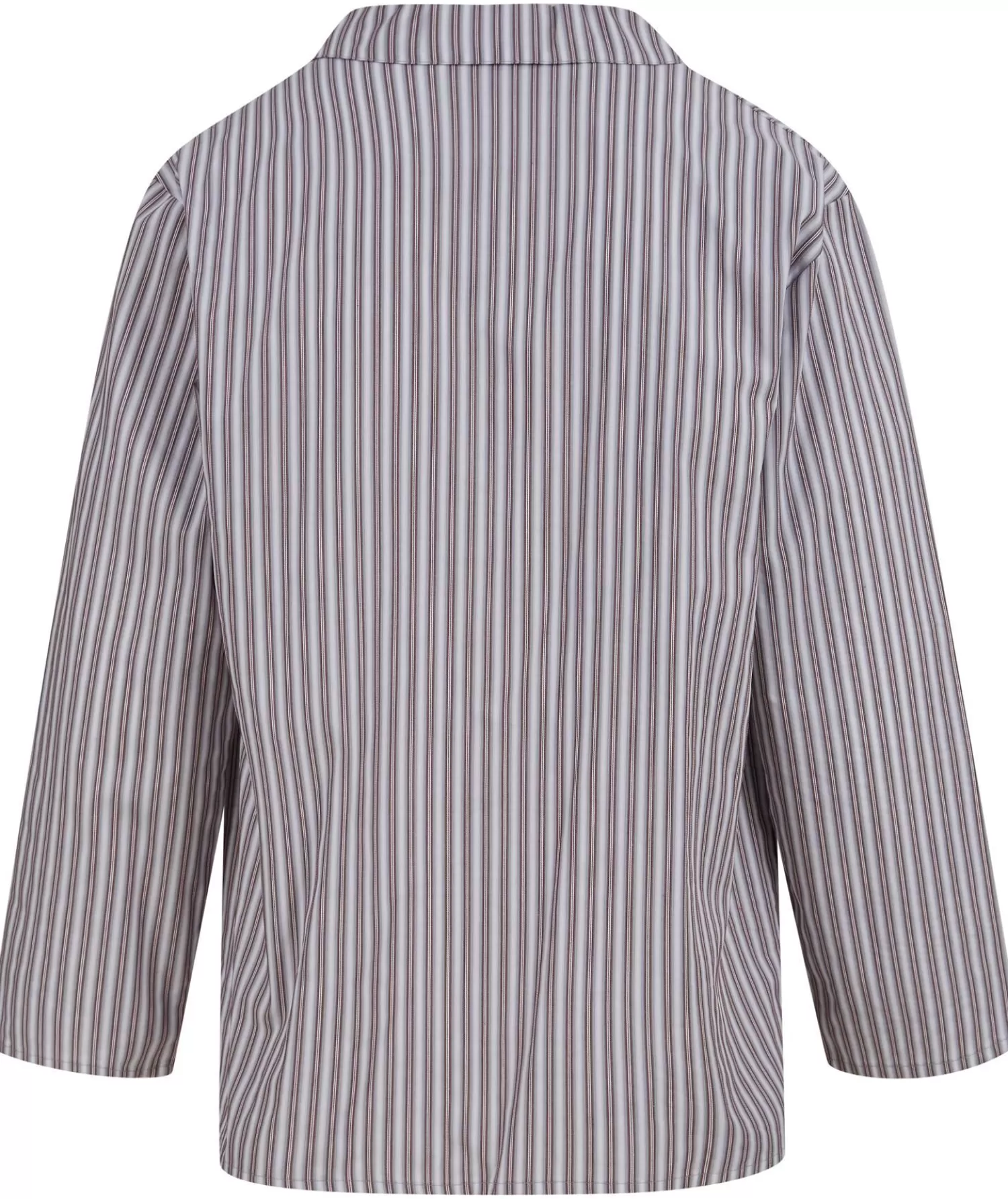 Men Walker Reid Woven Cotton Stripe Tailored Pyjamas - Grey