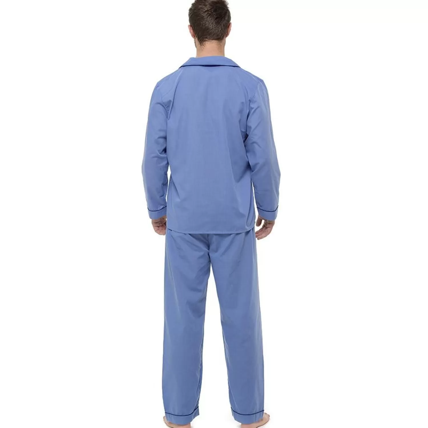 Men Walter Grange Tailored Button Pyjamas - Blue