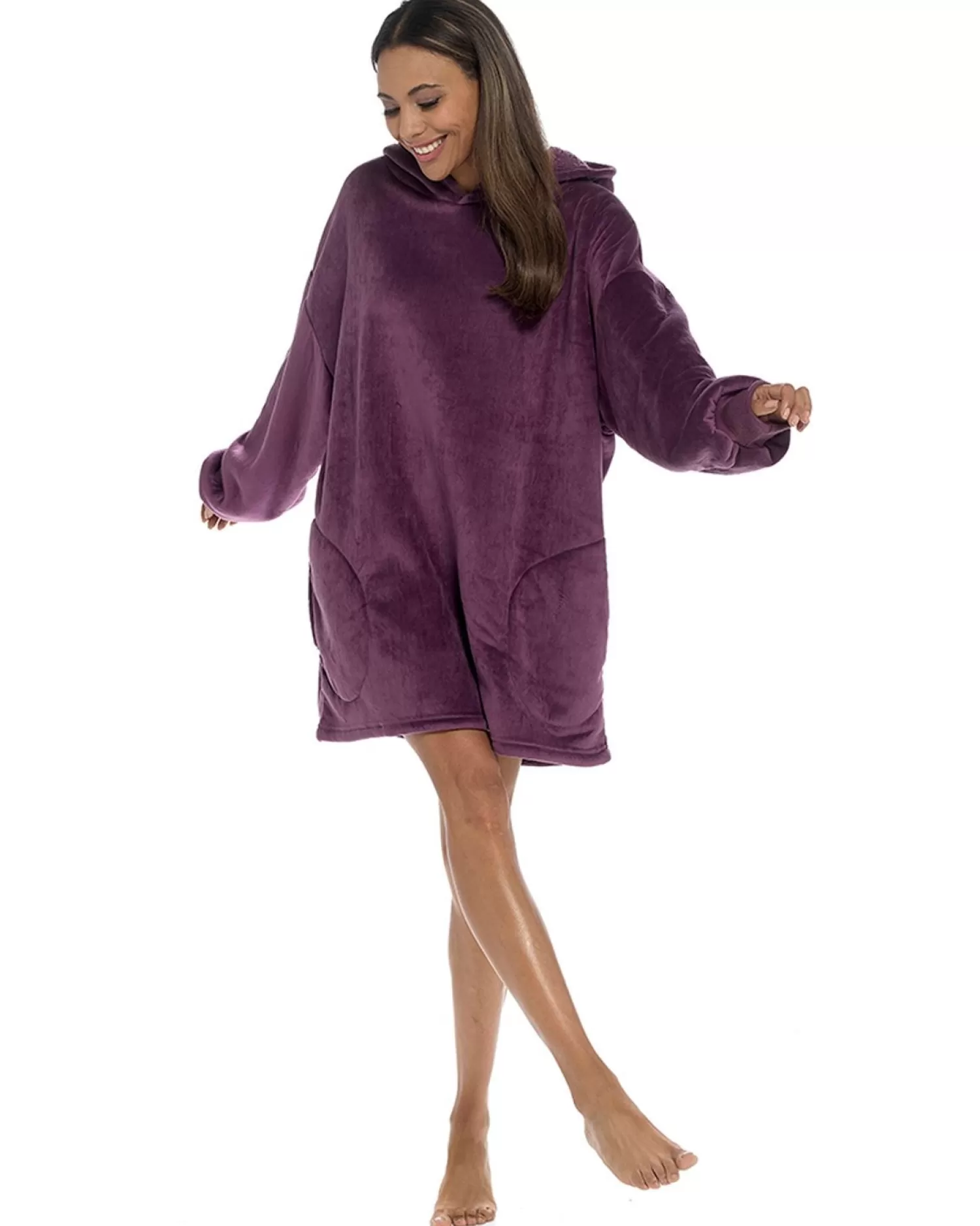 Wolf & Harte Loungewear | Wolf & Harte Oversized Snuggle Hoodie - Deep Purple