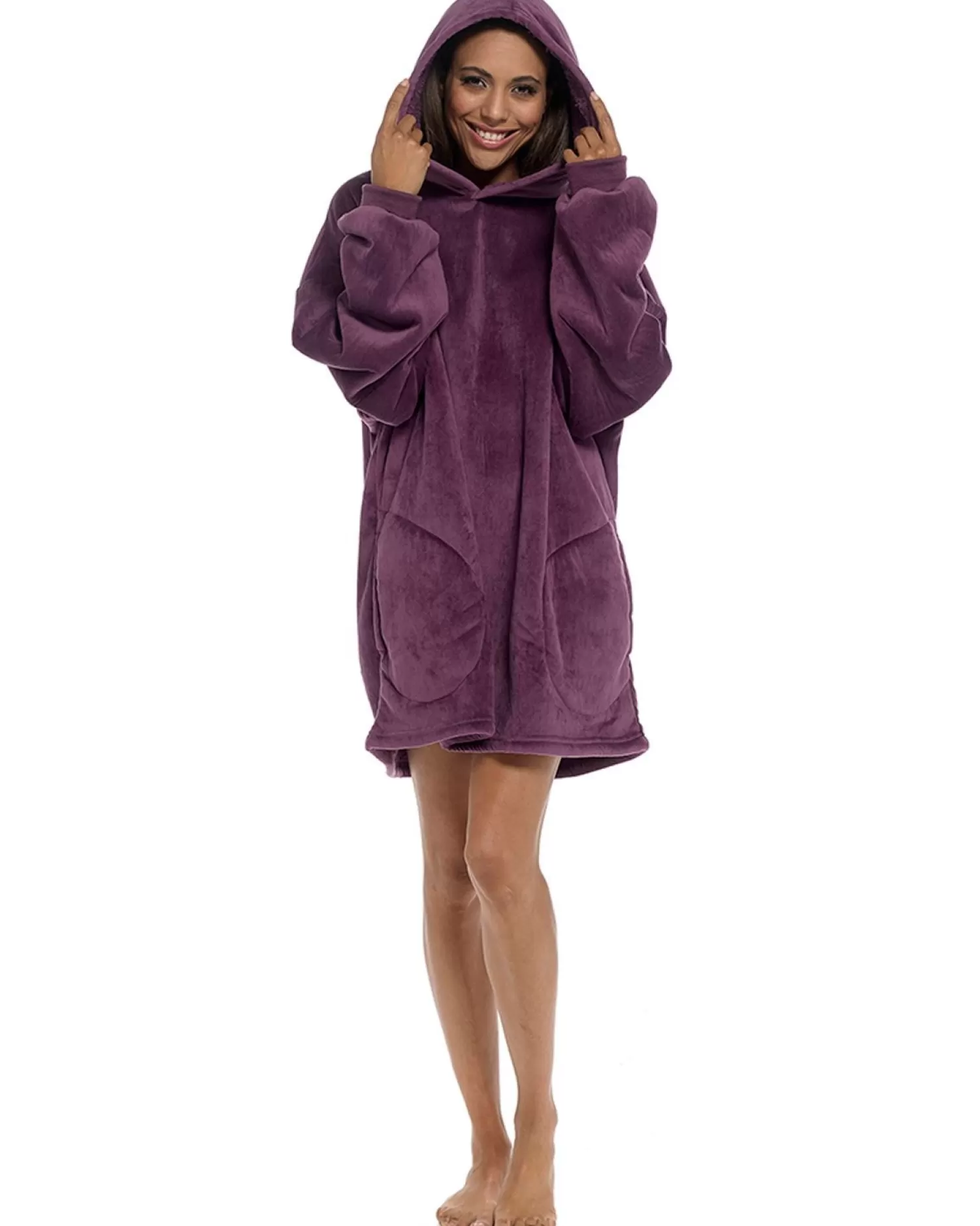 Wolf & Harte Loungewear | Wolf & Harte Oversized Snuggle Hoodie - Deep Purple