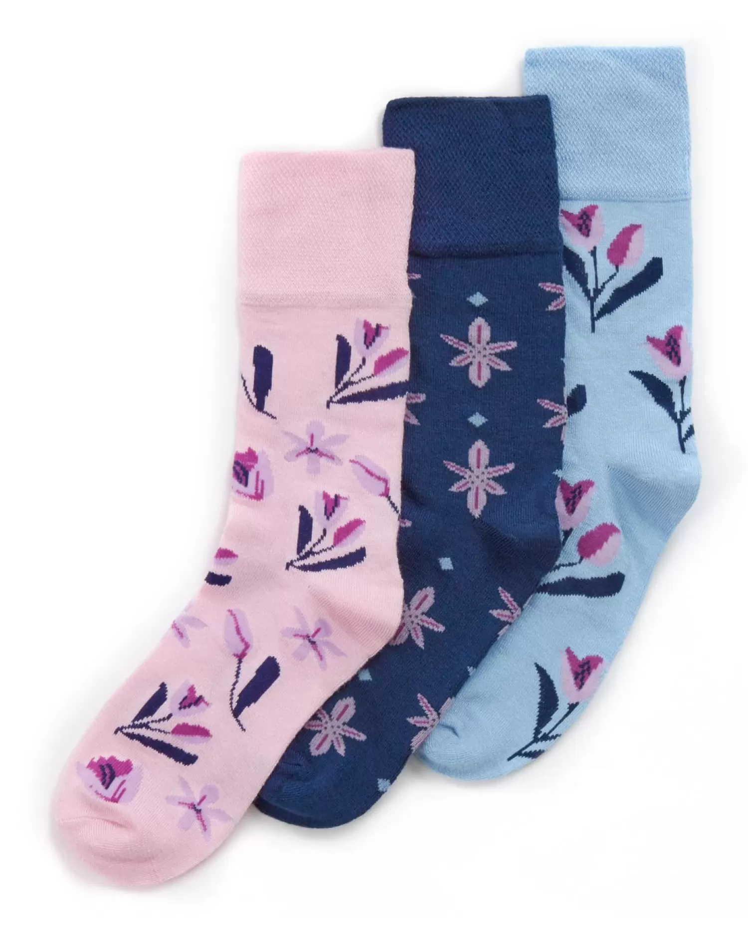 PandaStick Socks | Womens 6 Pack Comfort Fit Bamboo Socks - Floral