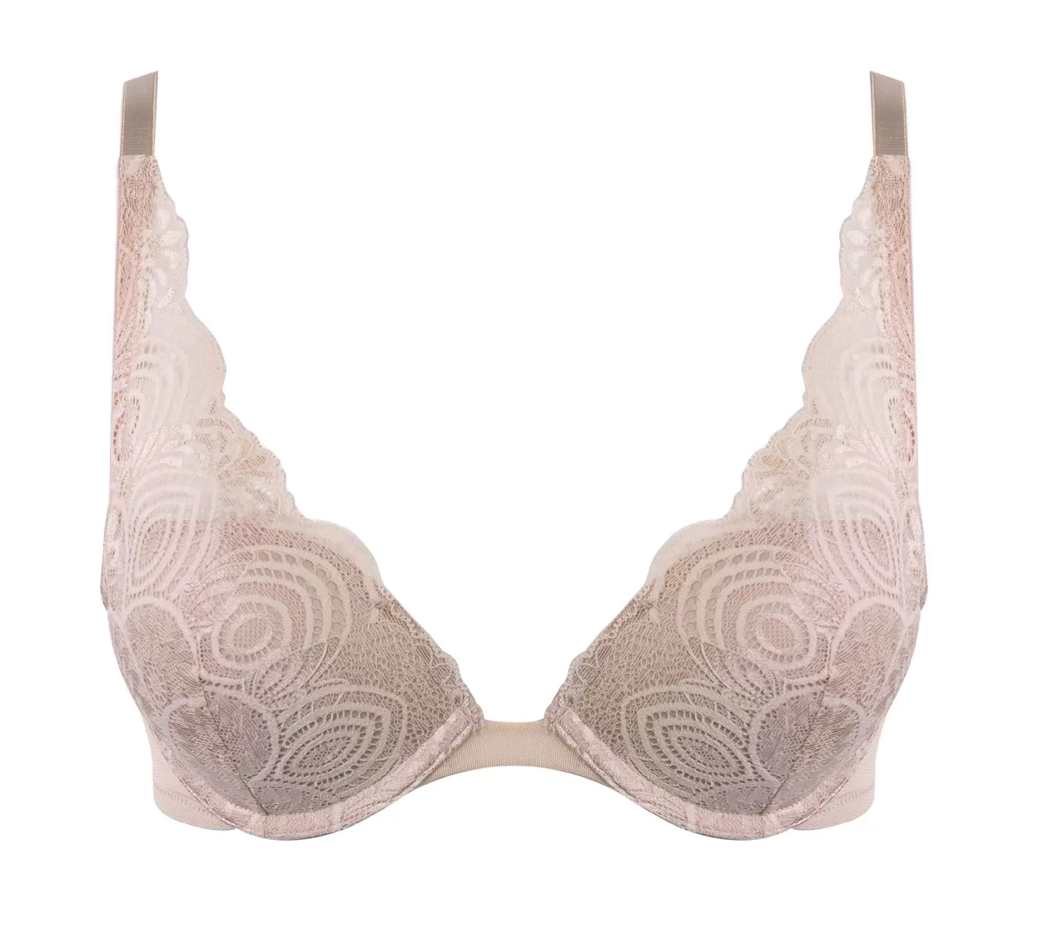 Wonderbra Bras | Triangle Push Up Lace Bra - Creamy Pearl
